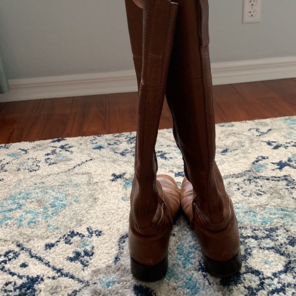 Tory Burch Brown Leather Riding Boots Size 9 1/2 - Picture 4 of 5